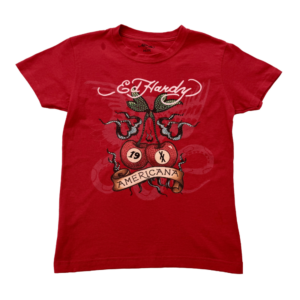 cherries rhinestone cap sleeve tee